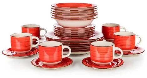 Banquet Spiral Red 30 darabos étkészlet