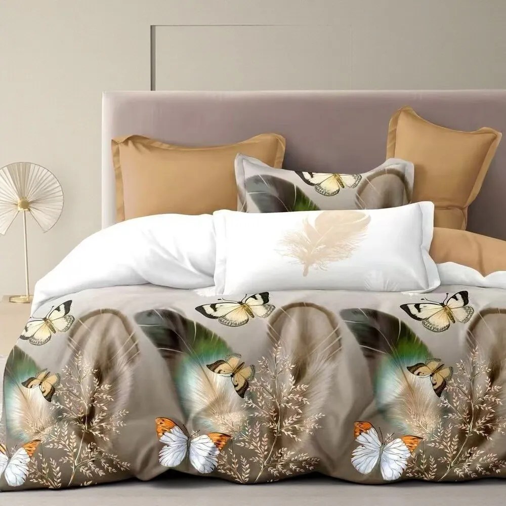 Krepp ágynemű Homa CEREA BUTTERFLY 3 részes 140x200 cm