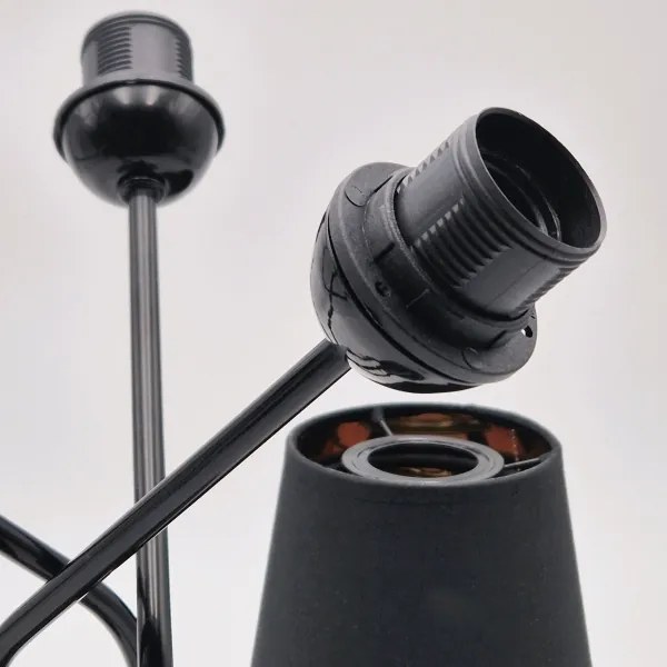 Csillár rúdon IRMA 3xE27/15W/230V fekete