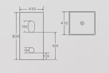 AREZZO design FONTANA 41x41x83 álló mosdó AR-M9015A