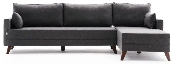 RIGA jobb oldali L-alakú sarokkanapé, antracit