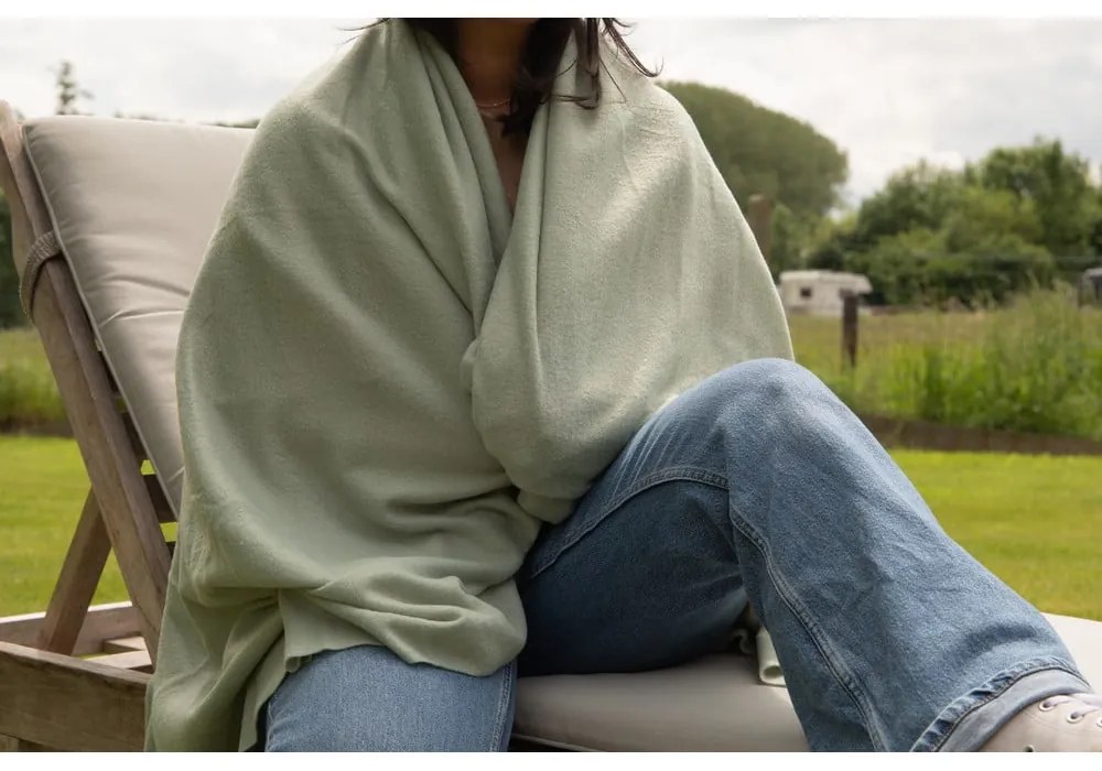 Zöld fleece takaró 130x160 cm Riso – Tiseco Home Studio