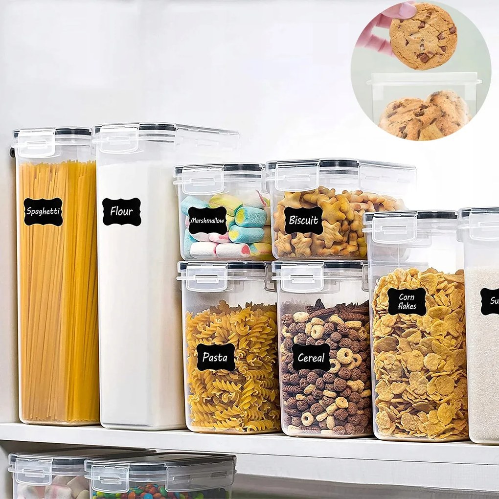 Ételtároló Dobozok Tömítő Fedéllel Konyhai Szett 16DB-OS