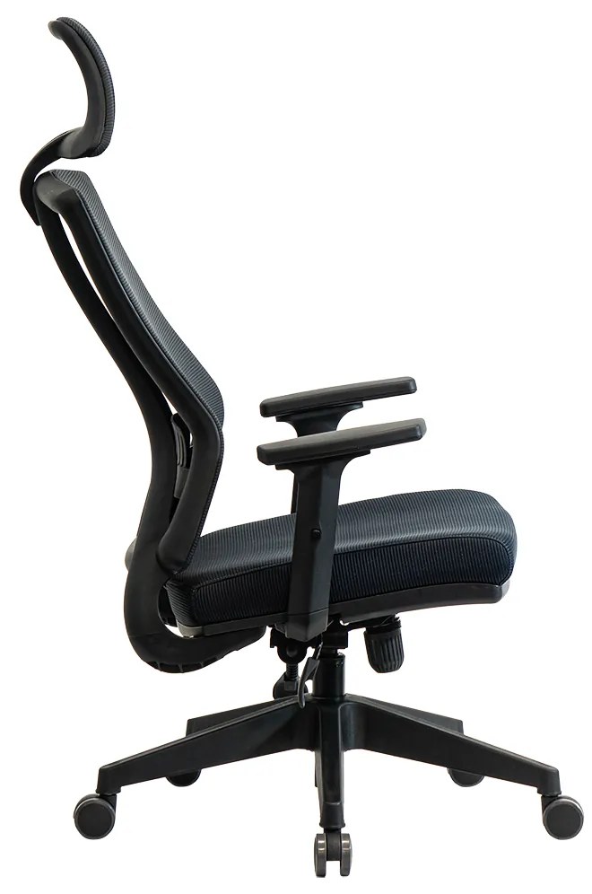 Ello ergonomikus irodai forgószék deréktámasszal, fejtámasszal, 3D Air mesh hálós