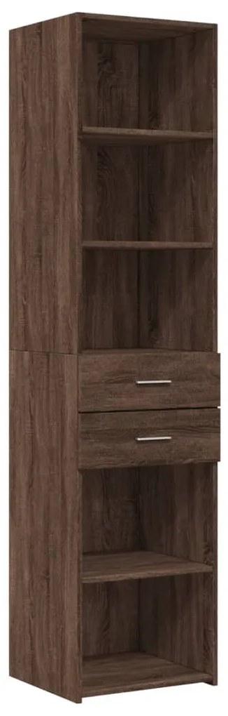 vidaXL barna tölgy szerelt fa vékony tárolószekrény 45 x 42,5 x 225 cm