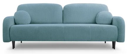 CLOUDY kihúzható kárpitozott háromszemélyes kanapé, türkiz