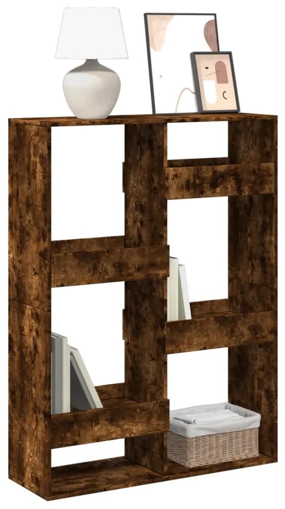 füstös tölgy színű szerelt fa könyvespolc 100 x 33 x 135 cm