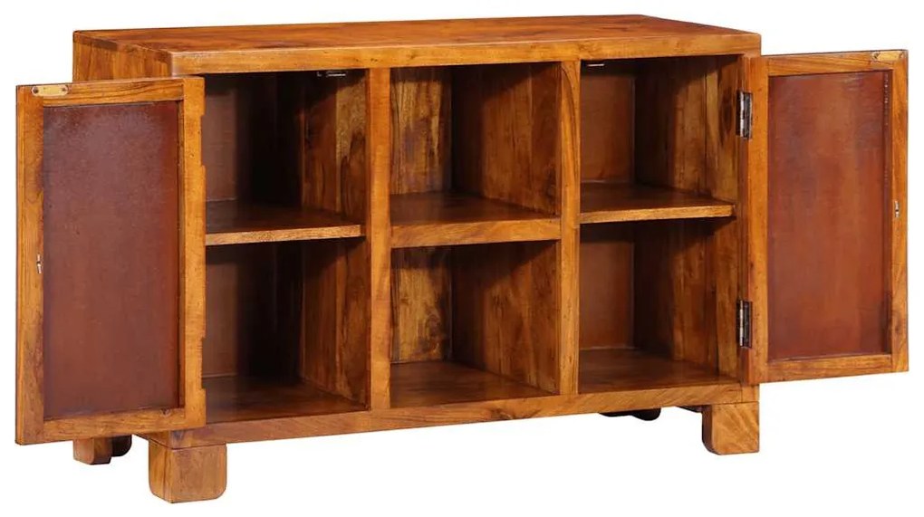 tömörfa akácfa többszínű komód 90x35x60