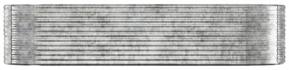 ezüstszínű porszórt acél kerti magaságyás 322x100x68 cm