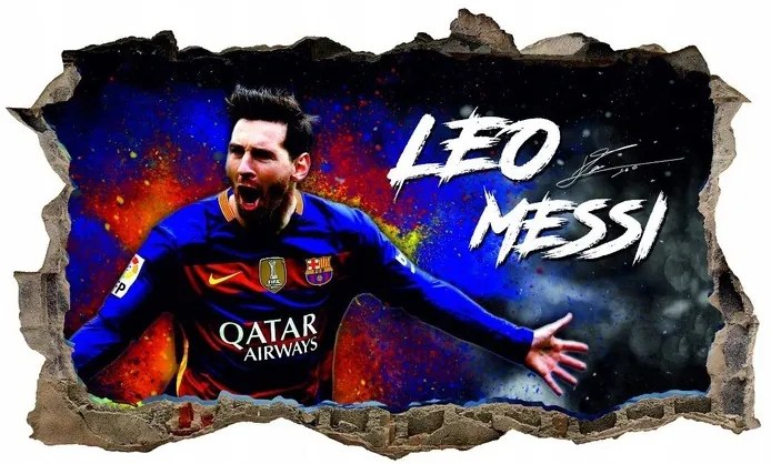 3D-s falmatrica - Lionel Messi 120 x 72 cm