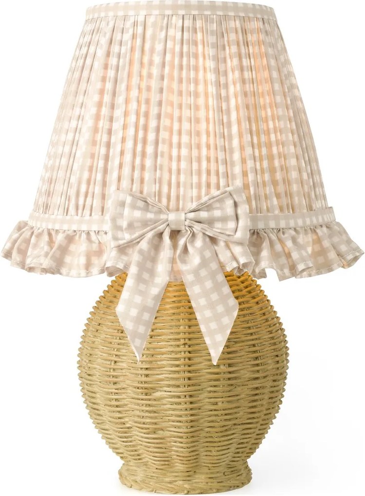 Dar Lighting boho asztali lámpa omer antik sárgaréz taupe darome4129