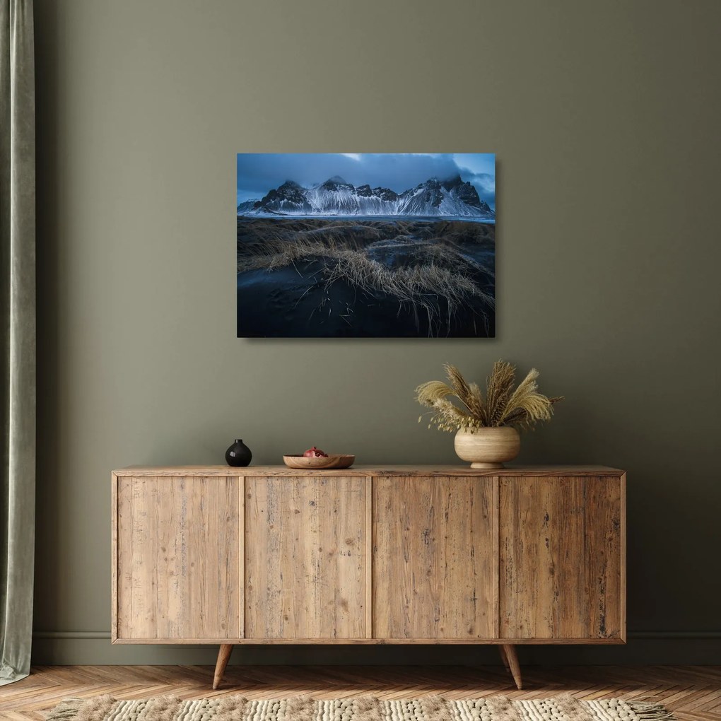 Kép az izlandi csúcsokról (üvegen) (70x50 cm)