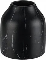 Dekorációs váza fekete 11x12, márvány utánzat, modern lakberendezés