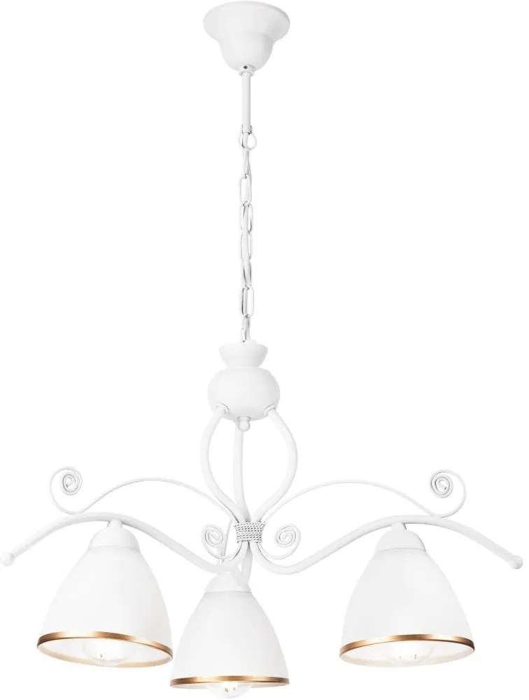 Csillár láncon RETRO II 3xE27/60W/230V fehér