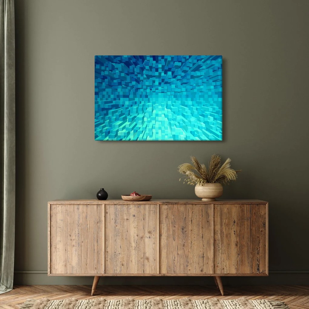 Absztrakt kocka kép (90x60 cm)
