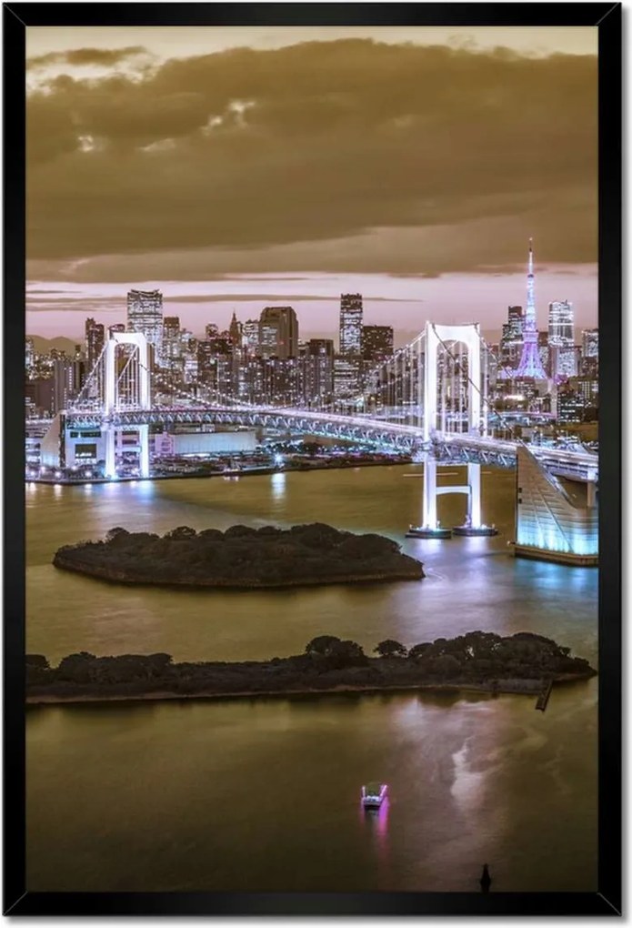 Poszterek keretben 40x60 Szivárványhíd Tokióban