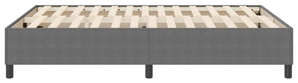 Boxspring Ágy Világosszürke 140x200 cm Corduroy Anyag