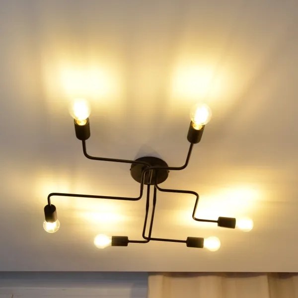 LED Felületre szerelhető csillár TUBE 6xE27/15W/230V