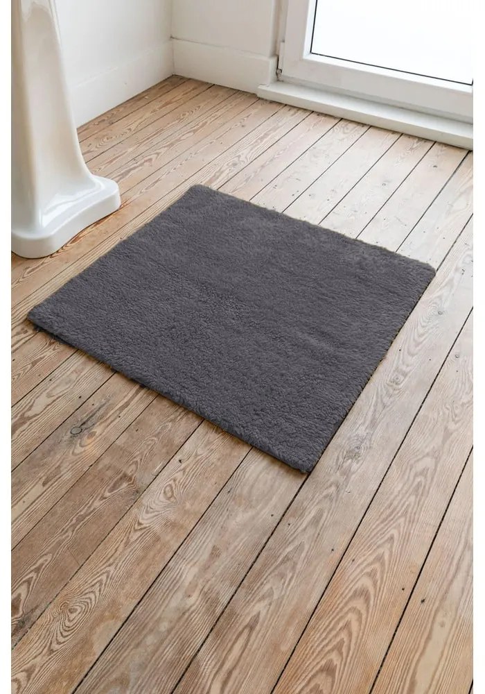 Luca szürke pamut fürdőszobaszőnyeg, 60 x 60 cm - Tiseco Home Studio