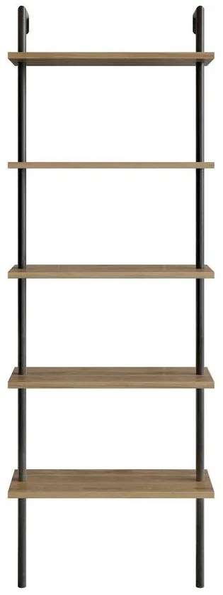 könyvespolc Paula - Walnut, Black