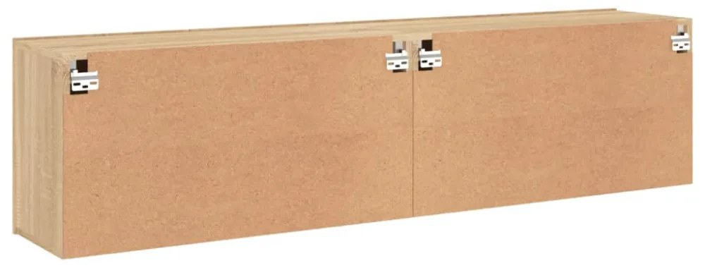 2 db sonoma tölgy színű fali TV-szekrény 80 x 30 x 41 cm