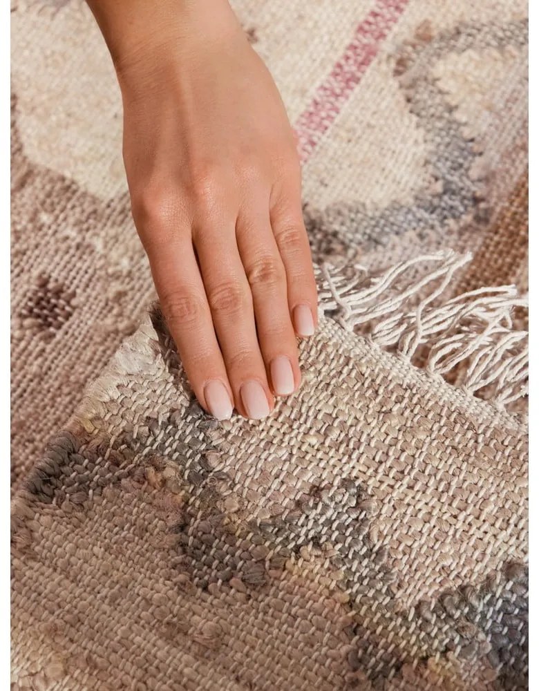 Krémszínű kézi szövésű juta futószőnyeg 80x200 cm Roya Imani – Elle Decoration