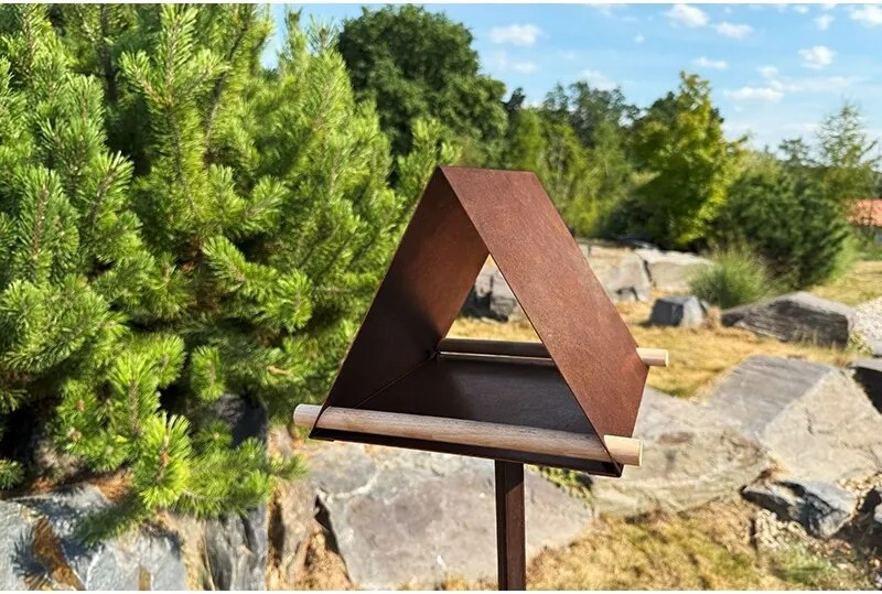 Vela Madáretető 25 x 25 x 20 cm, corten CORGARDEN 1041