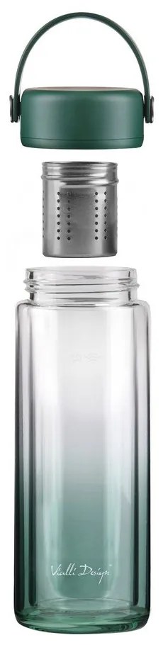 Zöld üveg ivópalack 350 ml Fuori – Vialli Design