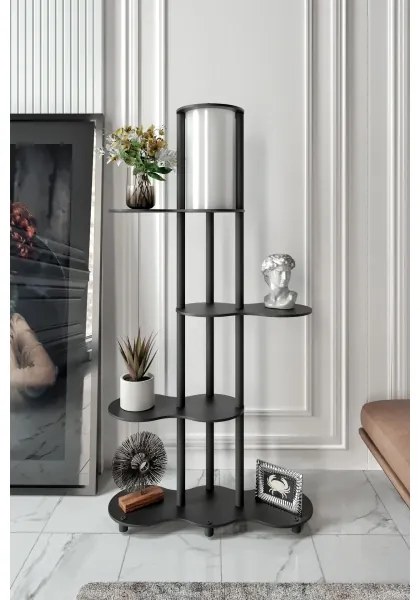 Állólámpa polcokkal NOTO 1xE27/40W/230V fekete