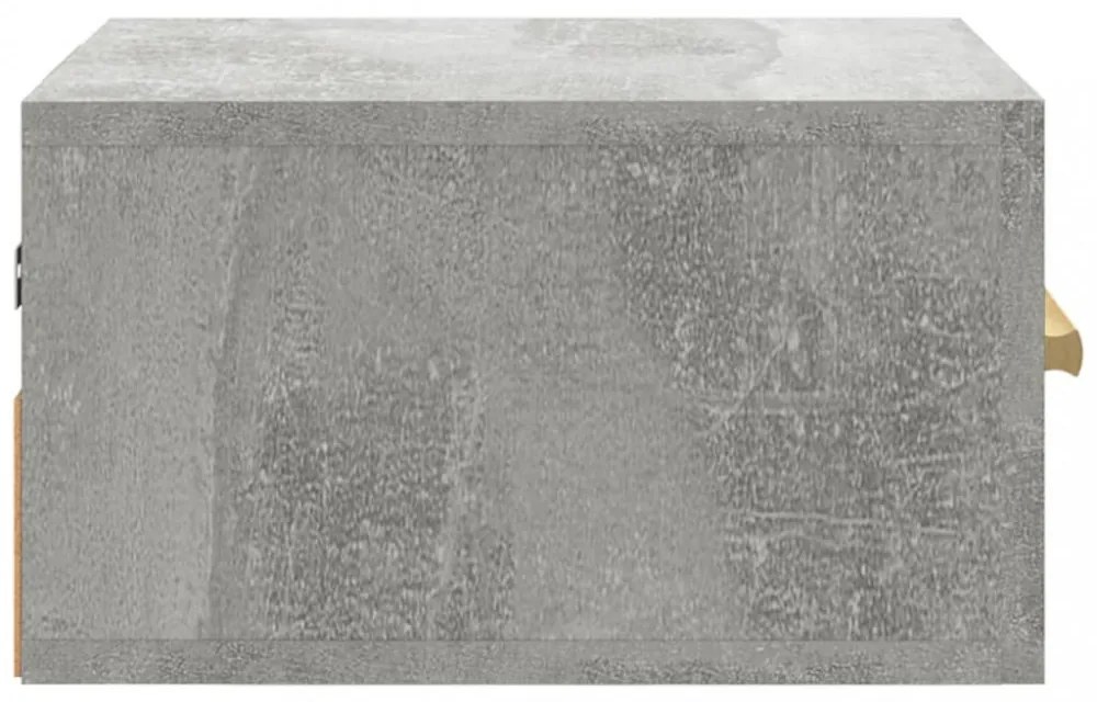2 db betonszürke falra szerelhető éjjeliszekrény 35x35x20 cm