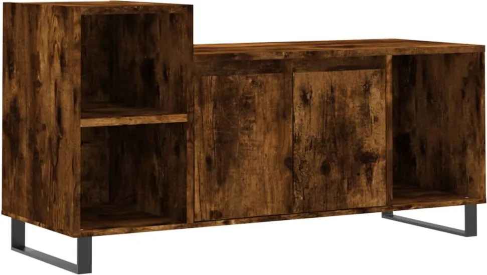 vidaXL füstös tölgy színű szerelt fa TV-szekrény 100x35x55 cm