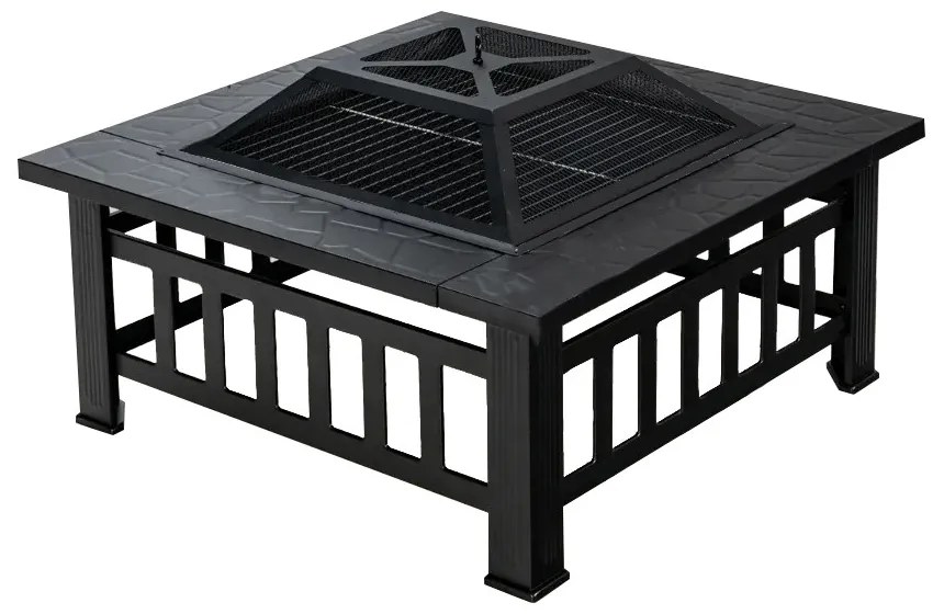 3 az 1-ben tűzrakóhely szikrahálóval