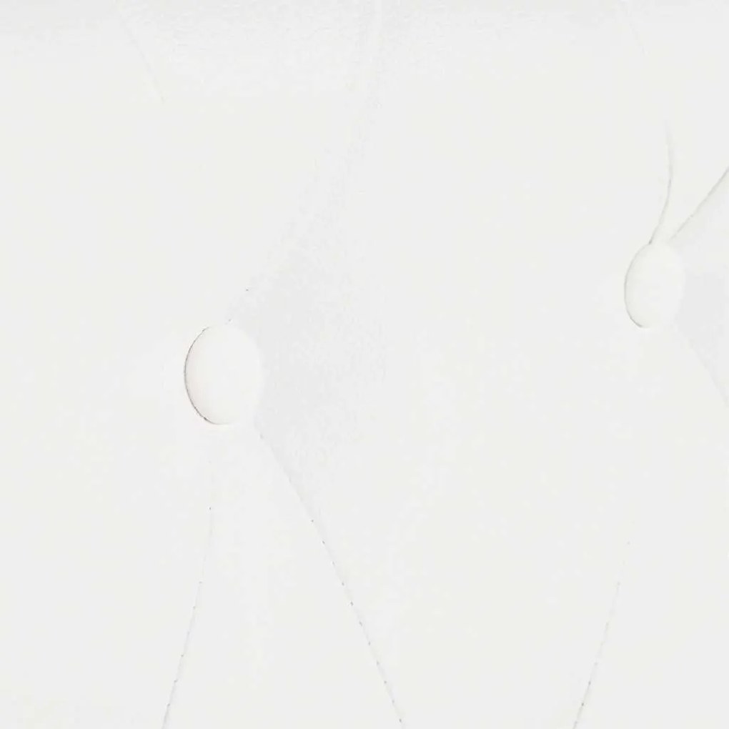 2 személyes fehér műbőr Chesterfield kanapé