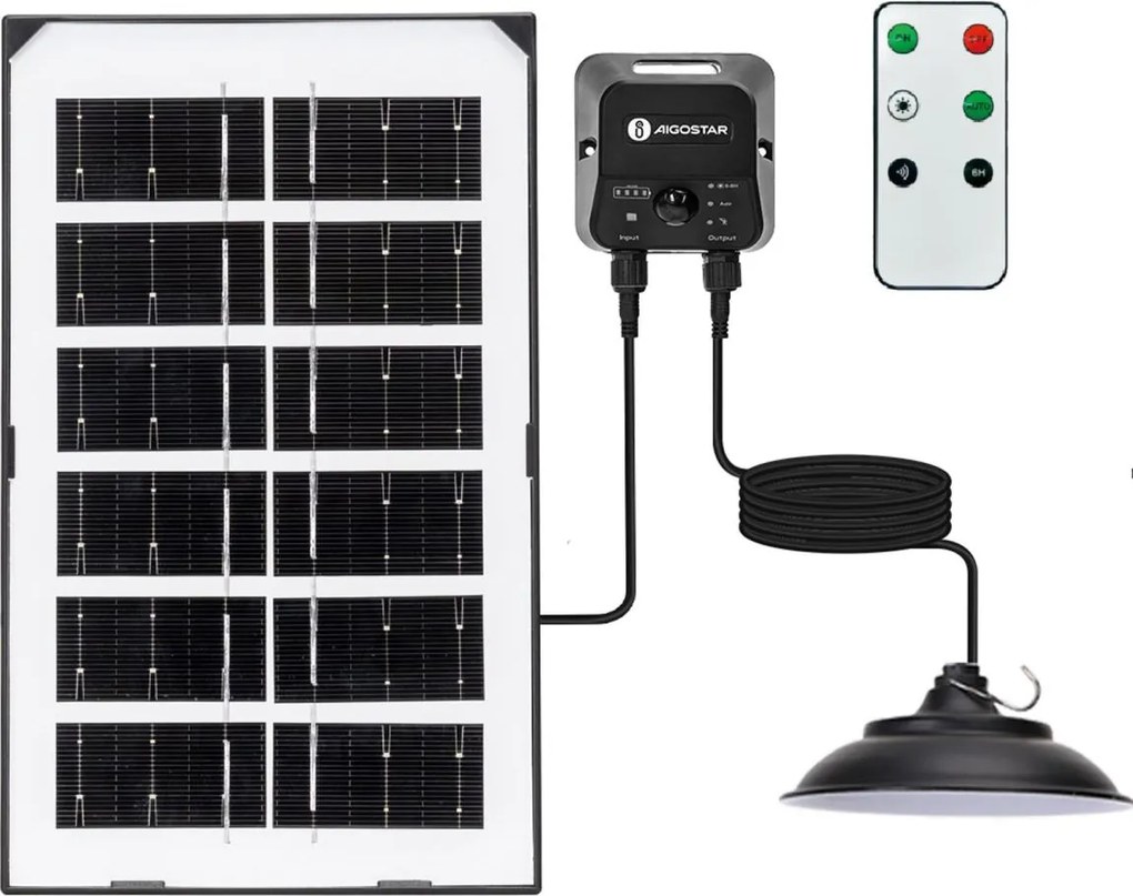 Aigostar - LED napelemes függeszték LED/35W/12V 3000 mAh 6500K átm. 15 cm