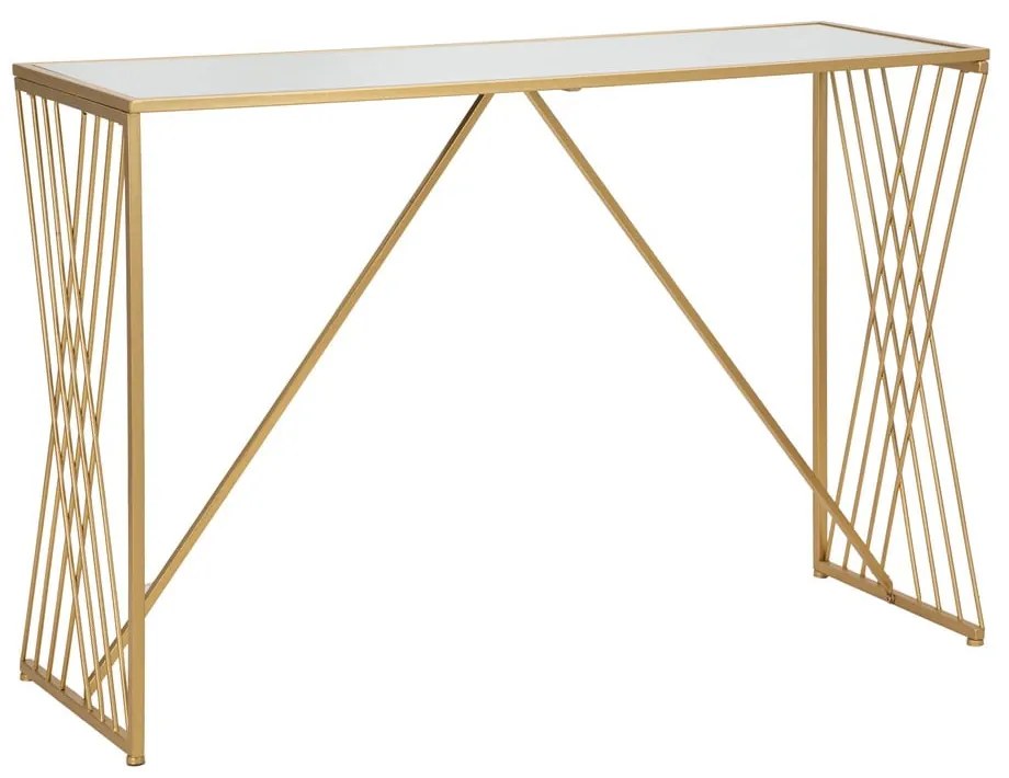 Aranyszínű konzolasztal 40x120 cm Easy – Mauro Ferretti