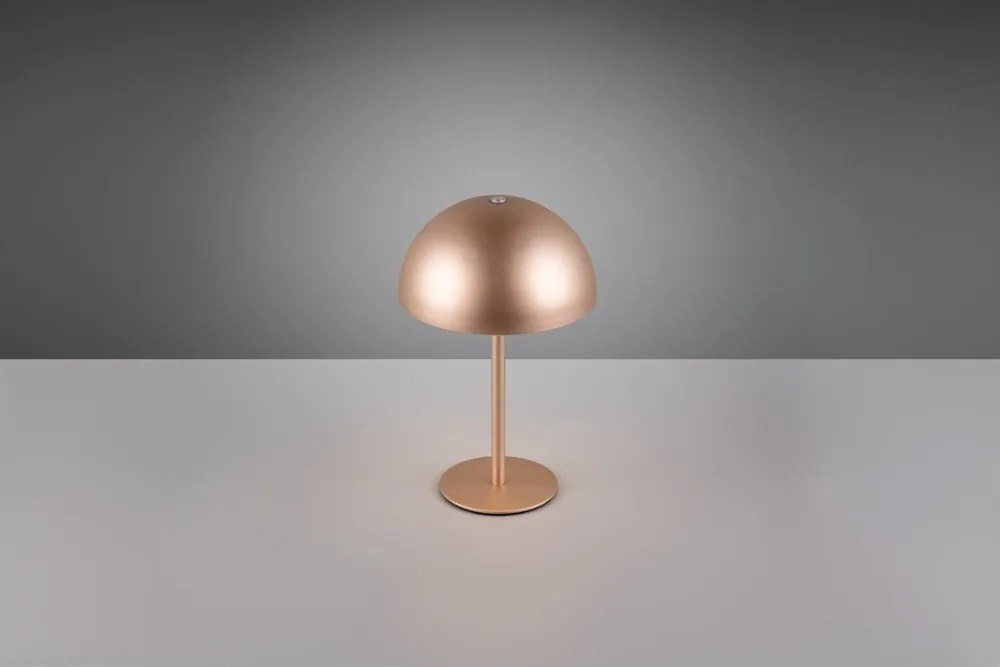 Bronzszínű LED asztali lámpa fém búrával (magasság 21 cm) Munoz – Reality