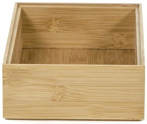 Szervező Compactor Bamboo Box, 22,5 x 15 x 6,5 cm, natúr fa