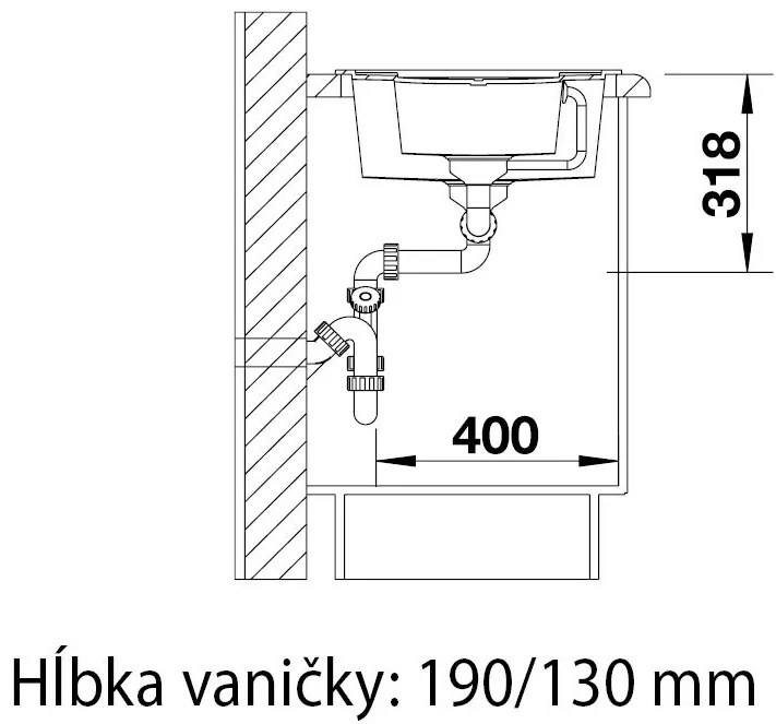 Blanco Metra 6 S, szilgránit mosogató 1000x500x190 mm, 1,5-kamrás, fekete, BLA-525927