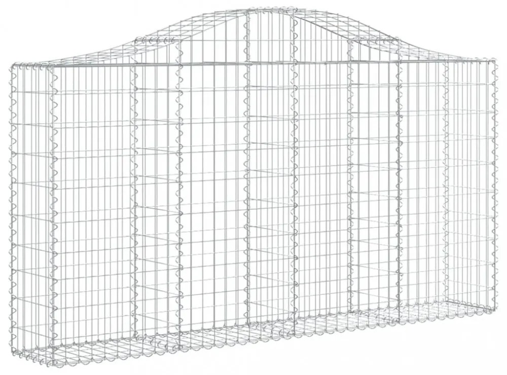 9 db íves horganyzott vas gabion kosár 200x30x100/120 cm