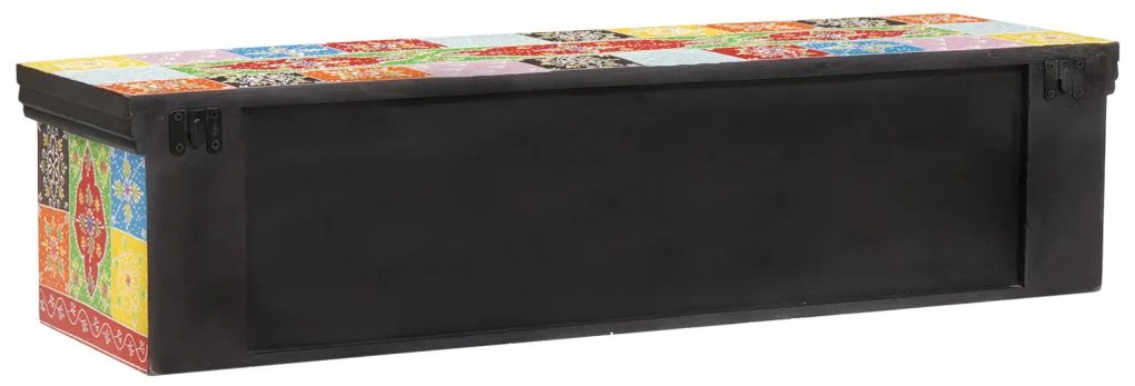 Fali TV szekrény 100x30x24 cm Szilárd Fa Durva Mangó