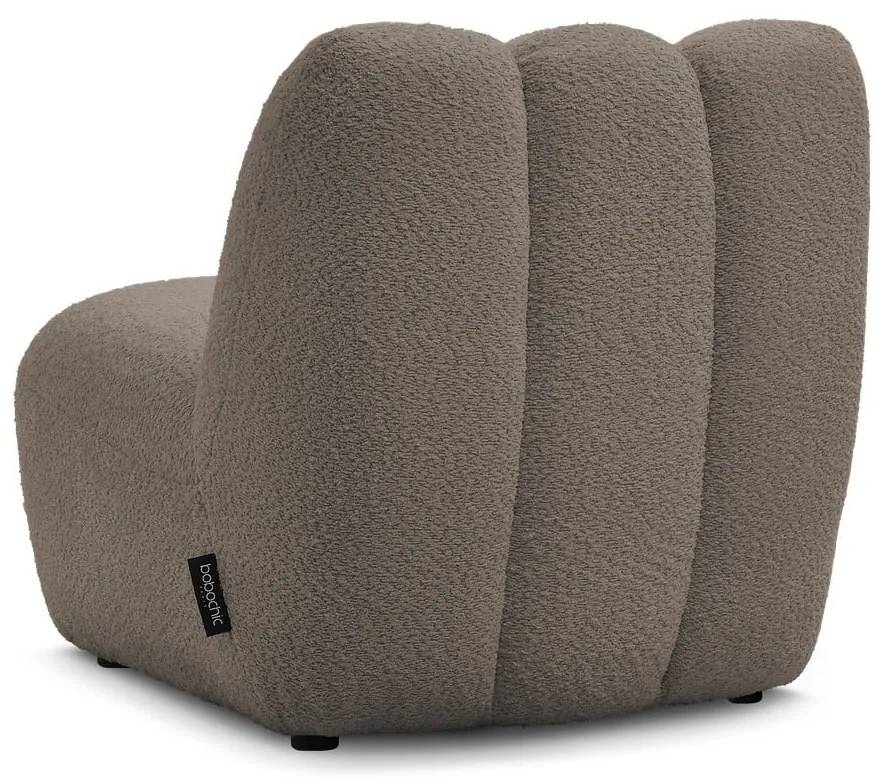 Szürkésbarna buklé fotel Janissaire – Bobochic Paris