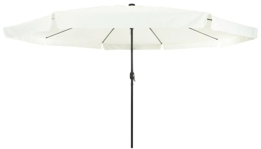Kert Napernyő LED Fényekkel ø395x245 cm Homokfehér