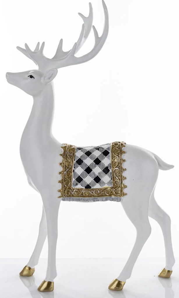 Karácsonyi Casa Roma design Szarvas figura, műanyag, többszínű, 44x9x25 cm