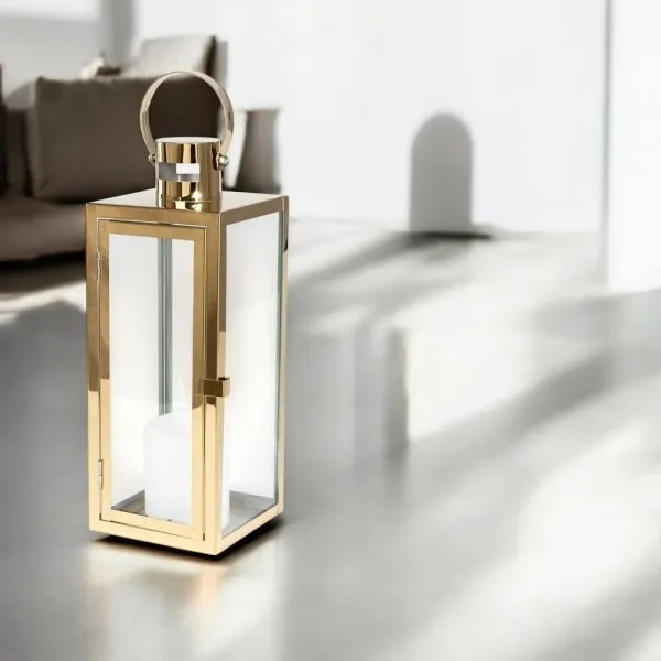 63 cm magas aranyszínű dekoratív lámpás