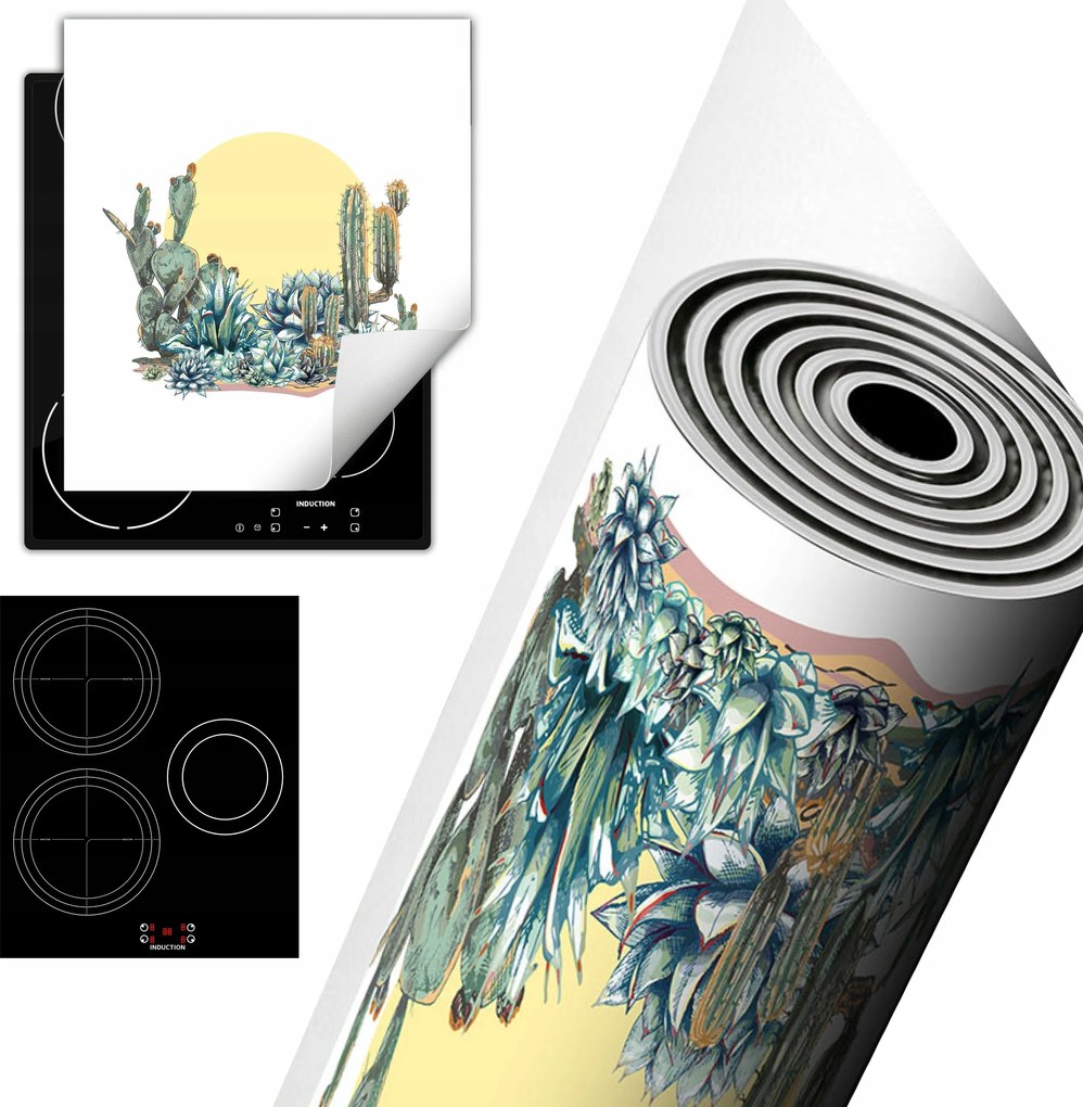 Tűzhelyvédő Szőnyeg Asztali Dekoráció 45x52 Kaktuszok nap