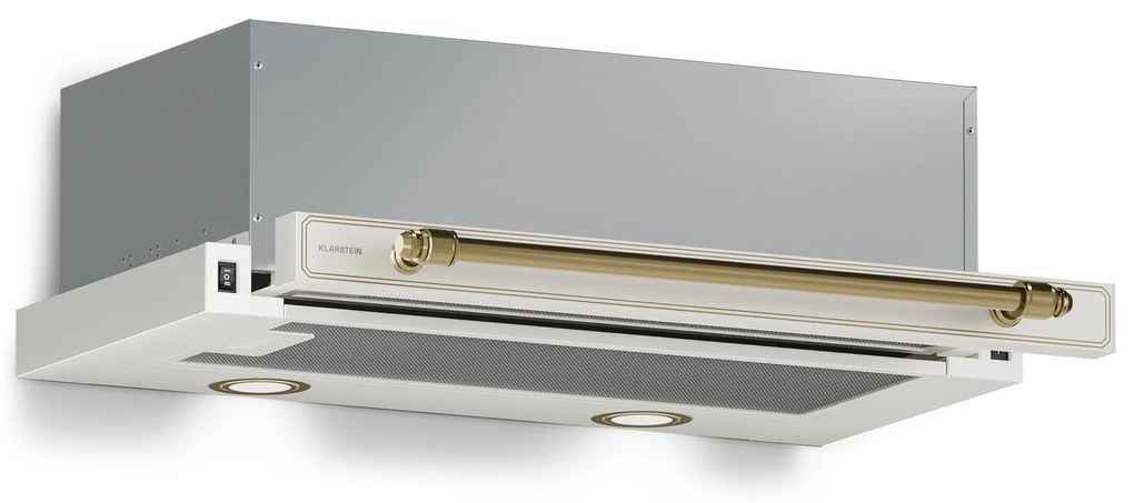 Klarstein Victoria kihúzható páraelszívó, elegáns, retro ihletésű, időtlen, EEC A++ 358,54 m³/h 60 cm