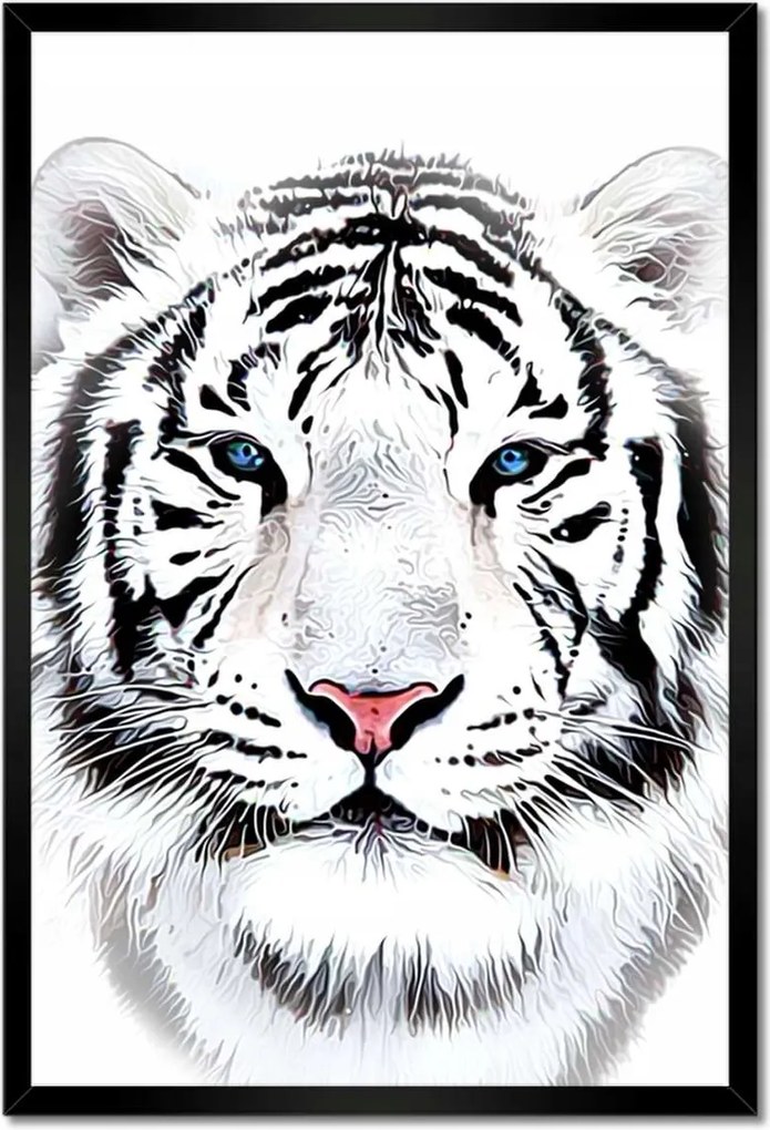 Poszterek keretben 40x60 Tigrisfej