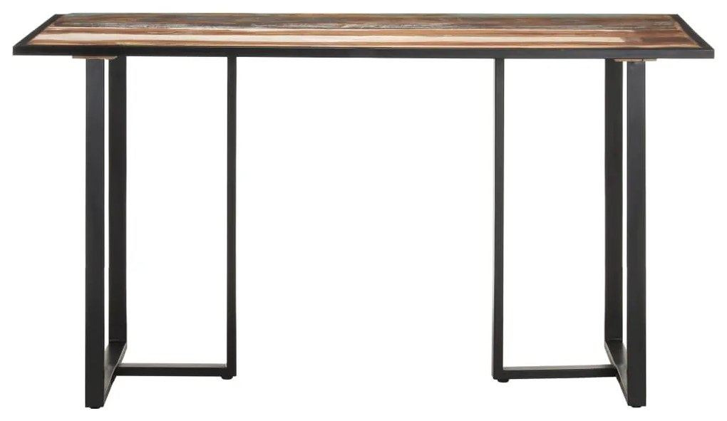 Tömör újrahasznosított fa étkezőasztal 140 cm