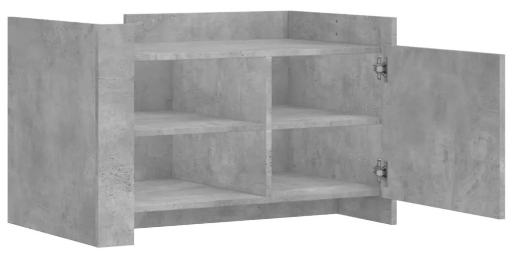 betonszürke szerelt fa dohányzóasztal 80 x 50 x 50 cm
