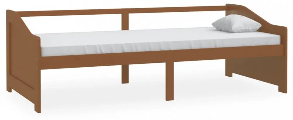 mézbarna 3 személyes tömör fenyőfa kanapéágy 90 x 200 cm